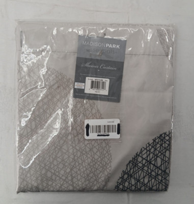 Madison Park MPE70-038 Essentials Glendale Shower Curtain 72x72