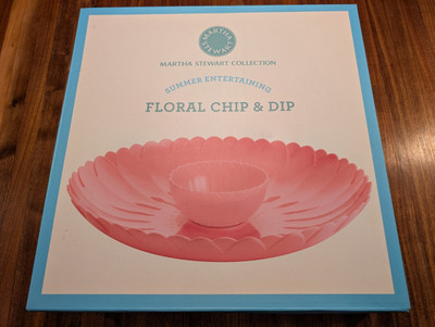Martha Stewart Collection Summer Entertaining Floral Chip & Dip - 2 piece Set -image