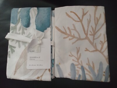 pottery barn Under The Sea 2 euro sham new original $130-image