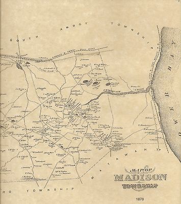 Old Bridge Madison Park Runyon Parlin NJ 1876 Maps with Homeowners Names Shown-image