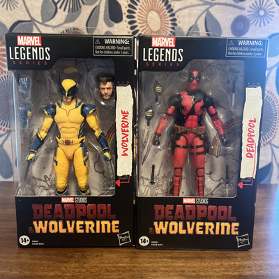 Hasbro Marvel Legends Deadpool And Wolverine Movie Lot of 2 New Sealed-image