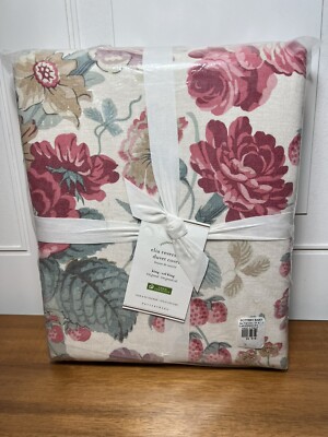 Pottery Barn Elia Floral Reversible King Duvet Cover New-image