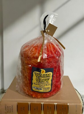 Warm Glow Candle Co Hearth Candle Rose Petal & Birch Scented Hand Dipped Indiana-image