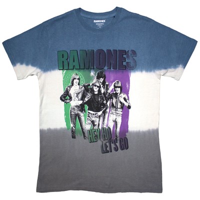 Ramones Hey Ho Retro Band Logo Dip Dye T Shirt-image