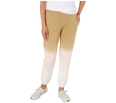 Susan Graver Weekend Pet Dip-Dyed French Terry Joggers Camel/Blush-image