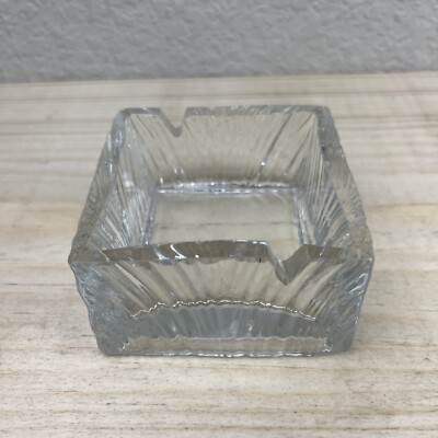 Vintage Crystal Rosenthal Studio Linie Two Place Square Ashtray-image