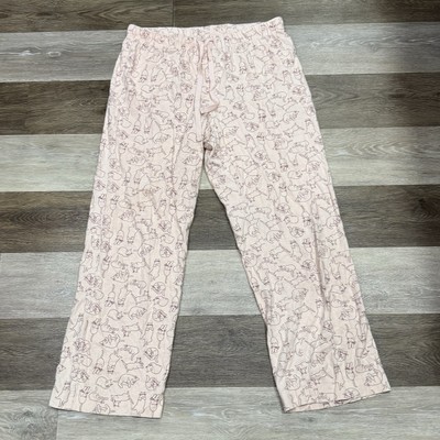 Dip Brand Pajama Pants Women’s Sz Large Pink Cats Drawstring Elastic Waist GUC-image