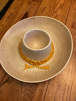  Party Hat Sombrero Server Chip Dip USA Vintage -image