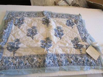 1 Pottery Barn Meridan Voile standard quilted sham New w tag-image