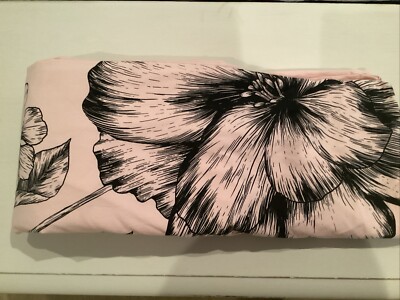 Pottery Barn Teen Emily & Meritt TWIN Duvet Large Black Pink Flowers-image