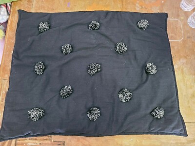 Pottery Barn Teen Crinkle Puff - Black Standard Sham-image