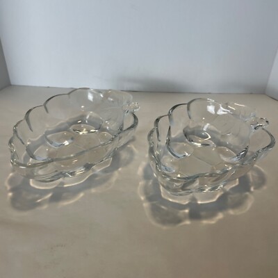 Studio Nova Clear Glass Bunch of Grapes Shaped Candy Bowls Dishes-Set of 2-image