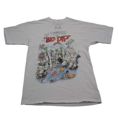 Big Dip Hefty Shirt Mens L White Short Sleeve Crew Neck Graphic Print Cotton Tee-image