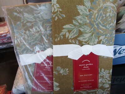 2 Pottery Barn Sabyasachi Mystic Garden Shams Euro New w tags-image