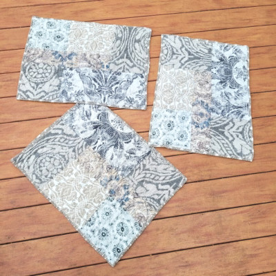 3 Pottery Barn Tessa Patchwork Shams Standard Quilted Classic HTF Rare Home EUC-image