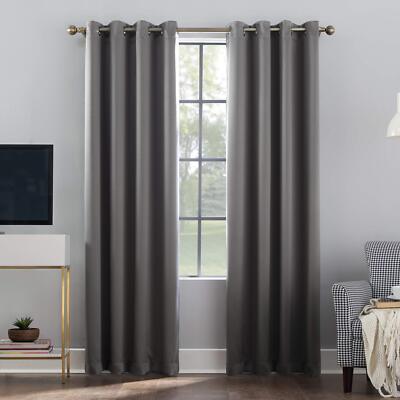 Sun Zero Nordic Theater Grade Extreme 100% Blackout Grommet Curtain Single-image