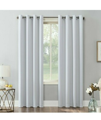 Sun Zero Saxon Grommet Curtain Panel- Single-image