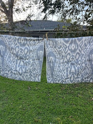 Pottery Barn Euro Pillow Sham Cover Blue White-image