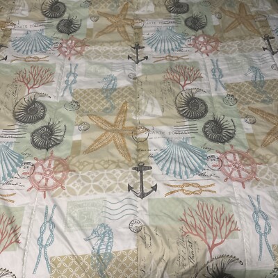 Ocean View Seashell And Coral King reversible Comforter-image