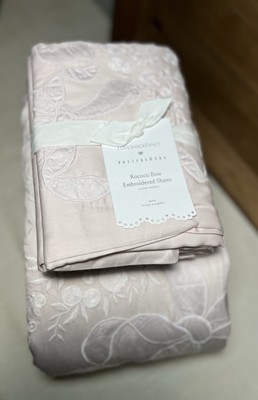 Pottery Barn LoveShackFancy Rococo Bow Duvet  King/Cal. King & 2 Euro Shams-image