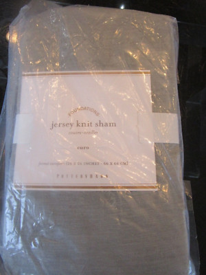 1  Pottery Barn Jersey knit euro sham flagstone gray grey New with tag-image