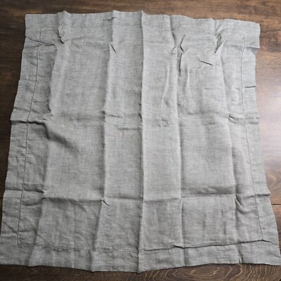 POTTERY BARN BELGIAN FLAX LINEN SHAM ~ EURO ~ DARK FOREST-image