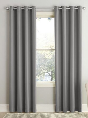 Sun Zero Easton Blackout Energy Efficient Grommet Curtain Panel 54