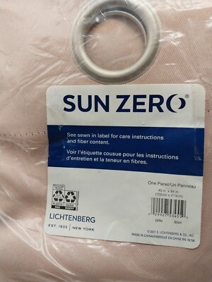 Sun Zero Panel Grommet Curtain 40in x 84in Blush-image