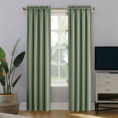 Sun Zero Oslo Blackout Grommet Top Curtain Panel Blackout, 52 X 84-image
