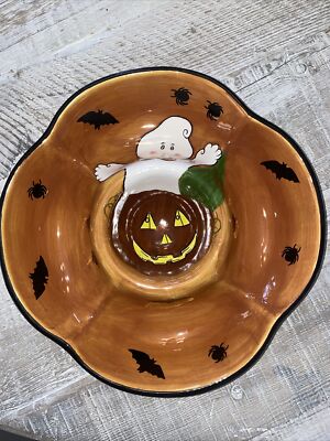 The Cellar Laurie Gates Halloween Serving Tray Chip And Dip Tray-image