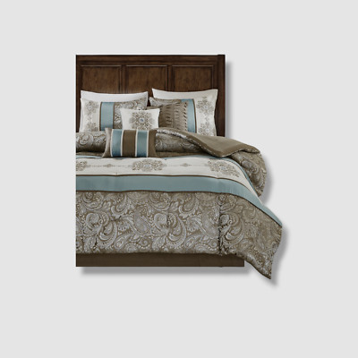 Madison Park Beige Caroline 7-Pc. Comforter Set, King-image