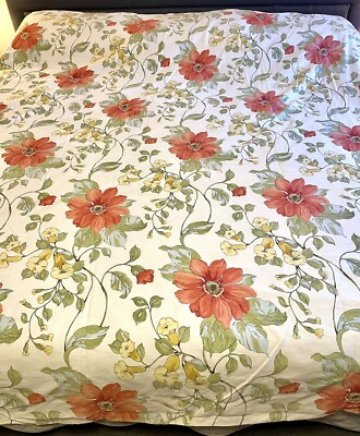 Pottery Barn Sophie Poppy King Organic Cotton Duvet Cover READ-image