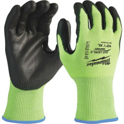 Milwaukee 48-73-8923 High-Visibility Cut Level 2 Polyurethane Dipped Gloves XL-image