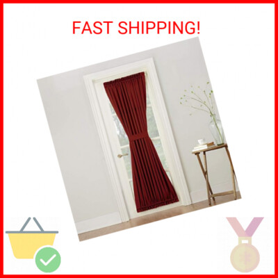 Sun Zero Barrow Energy Efficient Rod Pocket Door Curtain Panel, 54