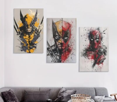 Wolverine And Deadpool Canvas Poster-image