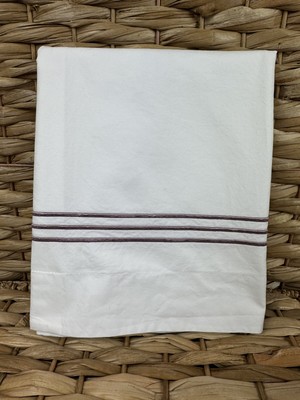 Pottery Barn Grand Organic Percale Embroidered Sham Soft Rose Standard NEW-image