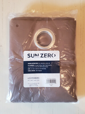 Sun Zero Barley Brown Easton Blackout Grommet Curtain Panel, 40