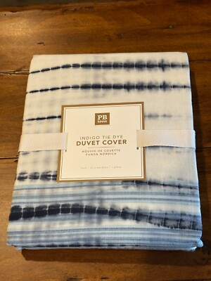 NWT Pottery Barn Teen INDIGO TIE DYE Duvet Cover Only TWIN Retail $99-image