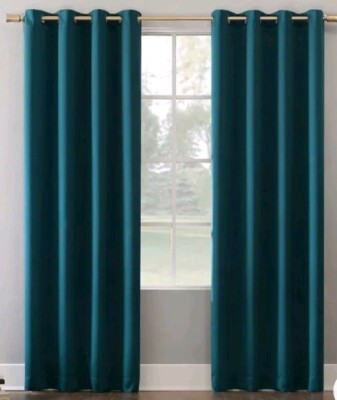 SUN ZERO ~  SOLID TEAL ~ 100% Blackout ~ 1.5