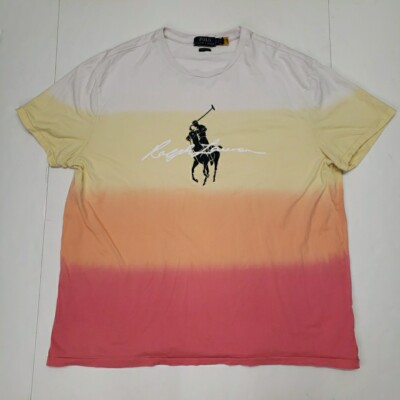 Polo Ralph Lauren Ombre Big Pony Script Logo Dip Dyed Classic Fit T-Shirt Large-image