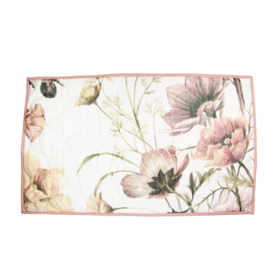 Madison Park King Size Quilted Pillowcases Shams Large Mauve Botanical Flowers-image