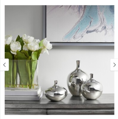 Madison Park Signature Ansen Metallic 3-piece Vase Set-image