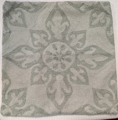 Pottery Barn 20x20 Embroidered Pillow Covers Set of 2 Lt Seafoam Green/Blue-image