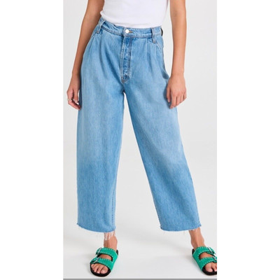 MOTHER + SNACKS The Double Prep Fun Dip Flood Jeans in Nothing Else Like It-image