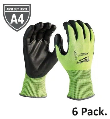 Milwaukee 48-73-8944, 4 Level Cut Polyurethane Nitrile Dipped Gloves 6-Pack 2XL-image