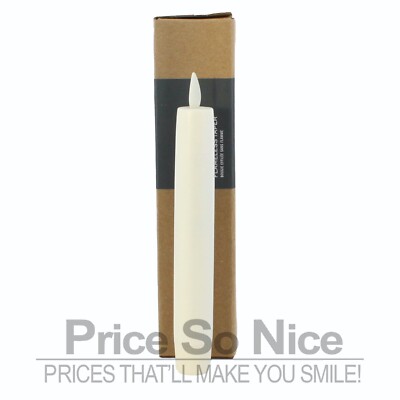 Pottery Barn Flickering Flameless White Taper Candle - 5.25