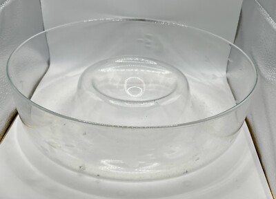 Large 11”x4” Clear glass Party Tray For Chips With Dipping Hole-image