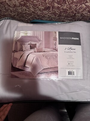 Madison Park King 7 Pieces Comforter Set Gray New-image