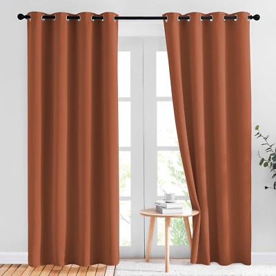 NICETOWN Blackout Window Curtains For Bedroom Thermal Insulated - (W52” by L84”)-image