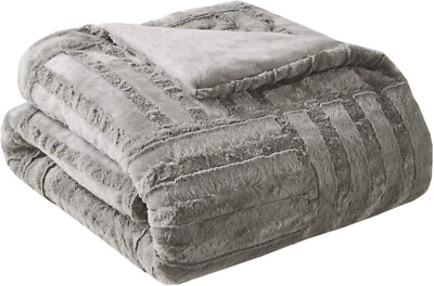Madison Park Arctic Luxury Ultra Alternative Throw-50x60-Grey-image